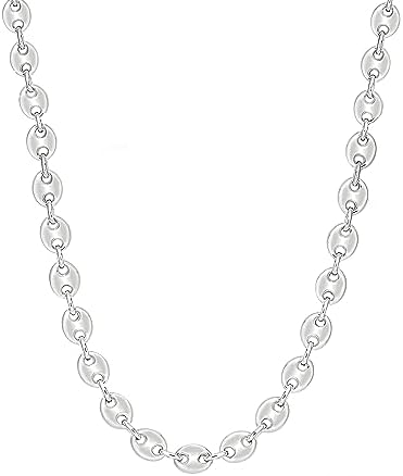 Savlano 925 Sterling Silver Hollow Mariner Anchor Link Chain
