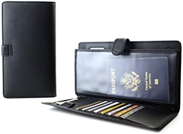 Passport Holder Multi-Purpose Travel Wallet Organizer and RFID Blocking Cover Case