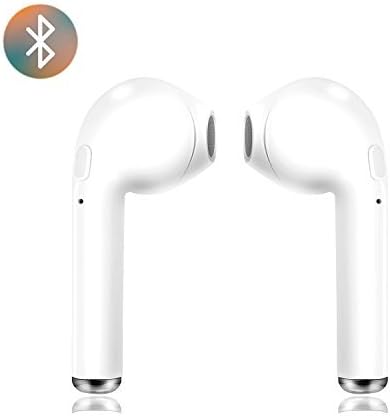 Bluetooth Earbuds, ICFPWR Wireless Earphone, Stereo, Cancelling With Built in Mic, Sport Headphones for Apple iPhone x /7/8/7 Plus/8 Plus, IOS Android (White)