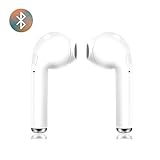 Bluetooth Earbuds, ICFPWR Wireless Earphone, Stereo, Cancelling With Built in Mic, Sport Headphones for Apple iPhone x /7/8/7 Plus/8 Plus, IOS Android (White)