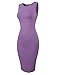 TAM WARE Women's Classic Slim Fit Sleeveless Midi Dress TWCWD051-PURPLE-US XS/S(Tag Size S)