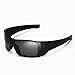 Walleva Black Polarized Replacement Lenses for Oakley Batwolf (OO9101 Series) Sunglasses