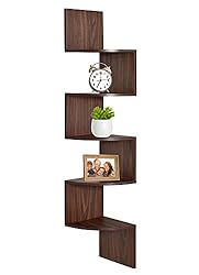 Greenco Corner Shelf, 5 Tier Floating Shelves for