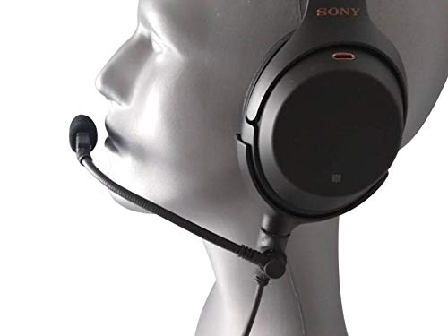 Crystal Mic Pro Fulcrum for General Aviation with M7A2 Microphone. Compatible with Sony WH-1000XM4 and XM3 Noise Cancelling Headphones