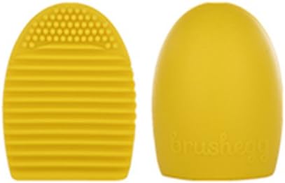 OVERMAL MakeUp Washing Brush Silica Glove Scrubber Board Cosmetic Clean Tools (One Size, Yellow)
