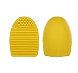 OVERMAL MakeUp Washing Brush Silica Glove Scrubber Board Cosmetic Clean Tools (One Size, Yellow)