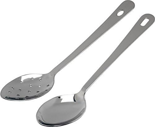 Genware 12" Stainless Steel Serving Spoon with Hanging Hole, 30.5cm / 12" (L) Sold in Singles