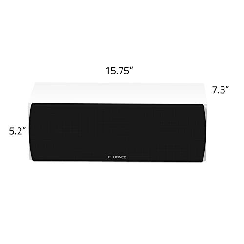 Fluance SXHTBWH High Definition Surround Sound Home Theater 5.0 Channel Speaker System Including Floorstanding Towers, Center and Rear Speakers (White)