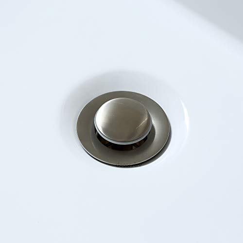 Decor Star PU-003-TB 1 1/2" Bathroom Faucet Vessel Vanity Sink Pop Up Drain Stopper Without Overflow Brushed Nickel