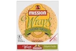 MISSION JALAPENO CHEDDAR TORTILLA WRAPS, 6 CT PACKAGE, (PACK OF 4) … Mission, Wraps Jalapeno Cheddar, 6 Count