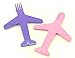 Airplane Fork & Spoon Set - by Luso Aviation (Purple / Pink)