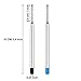 Tatuo 30 Pieces Ballpoint Pen Refills Ink Ballpoint Refill with Spring, Black and Blue