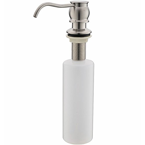 VCCUCINE Antique Country Deck Mount Brushed Nickel Kitchen Sink Granite Countertop Hand Pump Replacement Soap Dispenser, Stainless Steel Liquid Dish Dispenser