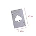 XIDAJE Bottle Opener, 6 Pcs Stainless Steel Credit Card Size Casino Bottle Opener for Your Wallet