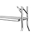Royal Gourmet Commercial Stainless Steel Double-Shelf Folding Work Table, 48