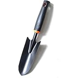 PracticalONE Garden Trowel, 12.4â€ Inch Carbon Steel Gardening Hand Shovel, Hand Narrow Trowel with Ergonomic Grip for Gardenerâ€™s Work Women Men-Black