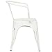 Poly and Bark Trattoria Arm Chair in Distressed White (Set of 2)