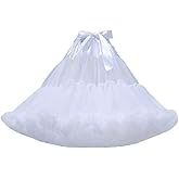 lanbqiuer Petticoat Skirt for Women's Tulle Underskirts for Dresses Puffy Tutu Ballet Crinoline Under Fluffy
