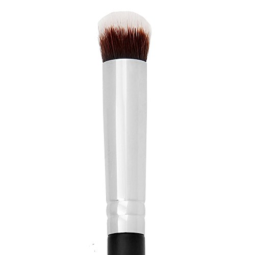 Mineral Powder Eyeshadow Makeup Brush - Small Mini Round Top Kabuki Synthetic Bristles, Smudge Eye Shadow, Best Smokey Eye Brush, Vegan Brochas Para Ojos - Thumbnail 7