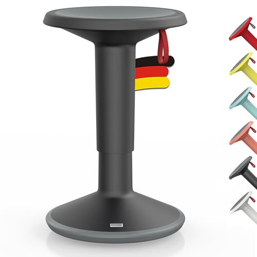 Interstuhl UPis1 - ergonomischer Sitzhocker mit Schwingeffekt - höhenverstellbar - Hocker mit rutschhemmender Standfläche & Kippschutz - Bürohocker (S