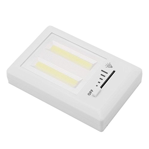 Deklong Self-Stick 2COB LED Wall Lighted Switch Wireless Closet Night Light Multi-Use