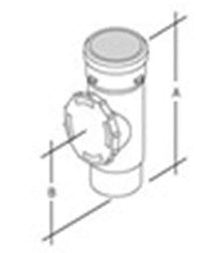 Marley Access Pipe for 68mm Downpipes RF25 (BROWN)