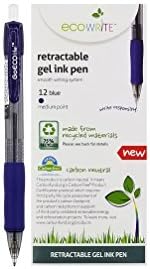 EcoWrite Retractable Gel Ink Pen 12 pack (Blue)