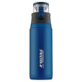 Secura Insulated Water Bottle - Stainless Steel Thermos Water Bottle for Hot and Cold Drink, 22 Ounce, Sweat Proof Leak-Proof Cap Integrated Handle, Blue