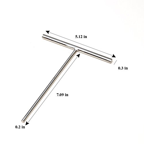 Echaprey Professional T Shape Stainless Steel Crepe Maker Batter Spreader to Fit Large Crepe Pan Maker (B)
