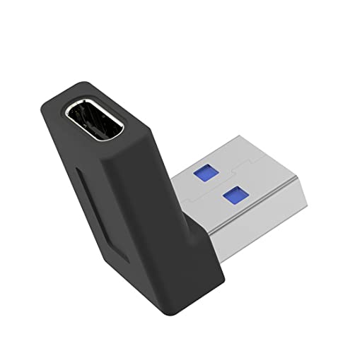 PremiumCord USB-C to USB 3.0 A Female to Male Curved Male Adapter Super Speed 5Gbps Black