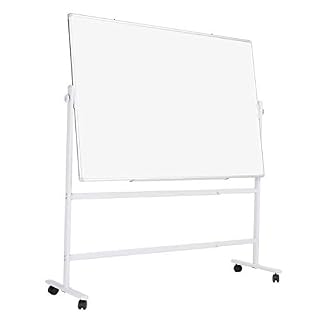 Costway 48''x36'' Mobile Magnetic Double-Sided Reversible Whiteboard