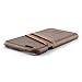Dockem Card Case for iPhone 6S Plus - Vintage Synthetic Leather Wallet Case, Ultra Slim Professional Executive Snap On Cover with 2 Card Holder Slots, Brown
