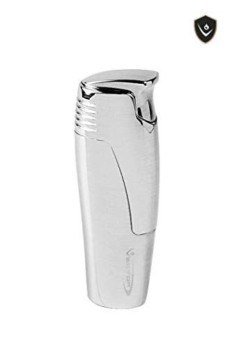 Vector KGM Coup Single Flame Butane Torch Lighter in High Polished Chrome