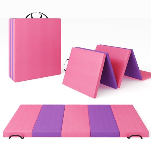 GarveeLife Folding Gymnastics Mat, Exercise Mats & Gymnastics Tumbling Mats, Th…