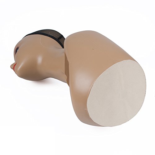 L7 MANNEQUIN 18" Free Standing Tabletop Head Wig Display Female Mannequin Head Hat, Scarf Display A3 - Thumbnail 6