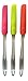 Skinny Silicone Jar/Icing Spatula Set - Set of 3 - Red, Lime Green, Pink