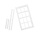 1:12 Dollhouse Miniature Wooden 12-pane Window Frame White
