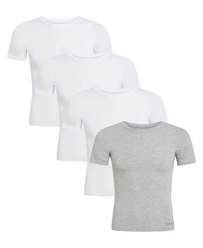 Calvin Klein Kids Boys' Short Sleeve Cotton Crewneck T-Shirt Multipack, 4 Pack…