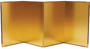 Amazon Co Jp ミニ金屏風 4曲 中 金無地 Home Kitchen