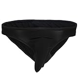 TIAOBU US Men's Long Bulge Pouch Bikini Brief XL Black