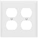 Enerlites 8822-W Duplex Receptacle Outlet Wall Plate, Standard Size 2-Gang, Polycarbonate Thermoplastic, White