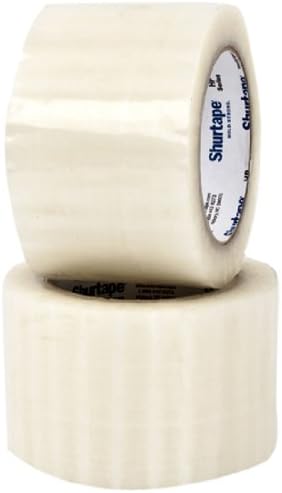 Pratt Plus HP 100 Shurtape Polypropylene General Purpose Premium Economy Hot Melt Tape, 1.6 mil Thick, 110 yds Length x 3" Width, 3" Core, Clear (Pack of 24)