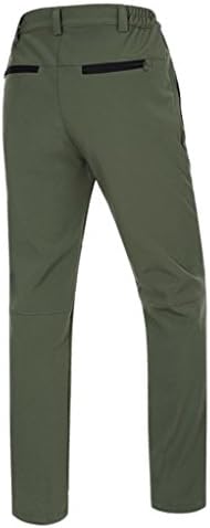 DONYAN Men's Waterproof Mountain Pants Fleece Windproof Ski Pants(Army Green,US M/2XL)