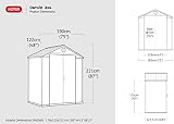 Keter Darwin Outdoor Apex Double Door Garden Storage Shed 6x4ft Brown view 10