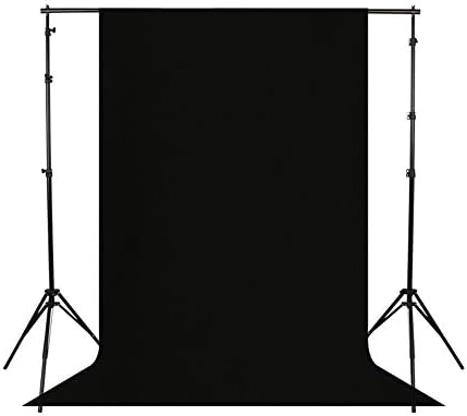 LDGHO Black 6×9 feet/1.8×2.8 Meters Photo Studio Polyester Fabric Backdrop Background for Photography, Video and Television (Background Only) (Black, 6 x 9 ft/1.8 x 2.8m)