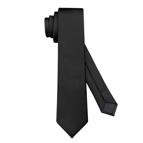 KOOELLE Men's Ties Solid Pure Color 2.35