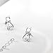 Horse Hoop Earrings Sterling Silver 20mm Small Horse and Girl Circle Hoop Earrings (Cat earrings)