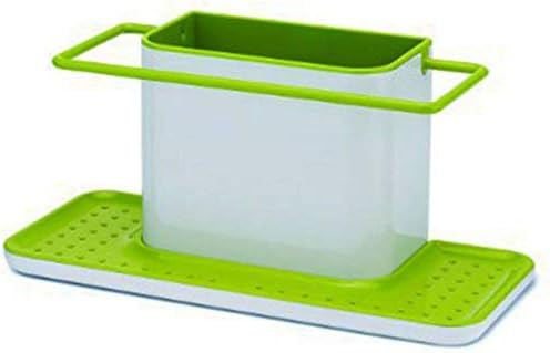 SOCHEP Kitchen Sink Tidy Self Draining Sink Caddy with Base Stand Organizer Brush Sponge Cleaning Cloth Holder