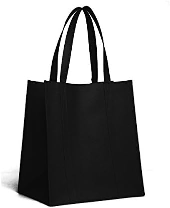Large Reusable Grocery Shopping Tote Bag - Thick Quality + Reinforced Stitching - 5 Pack