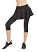 Women Skirt Leggings with Built-in Shorts Black L